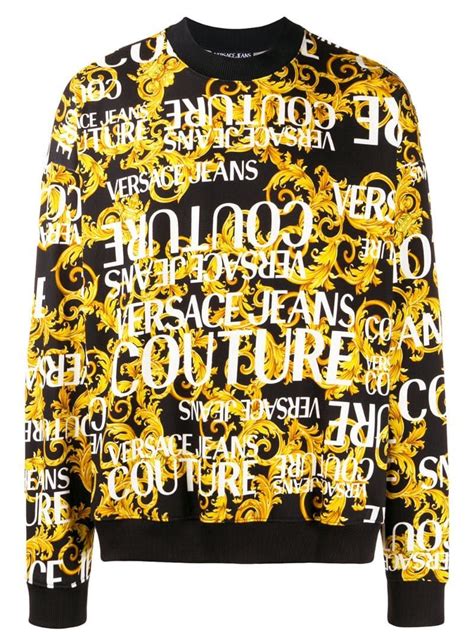 versace baroque print sweatshirt|versace barocco logo.